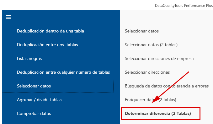 Universalabgleich Determinar la diferencia