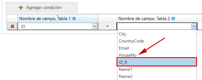 Determinar la diferencia, crear una condición