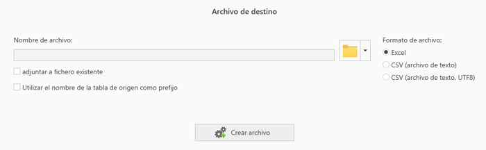 Determinar la diferencia, exportar el resultado