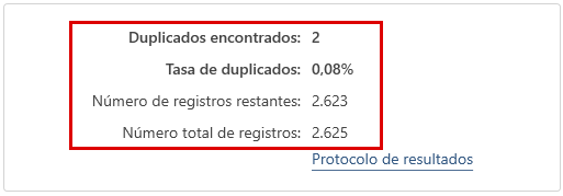 Resultado de la sincronización