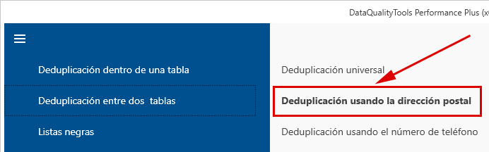 Comparación mediante la dirección postal