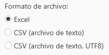 Ergebnisdatei, Dateiformat Archivo de resultados, formato de archivo