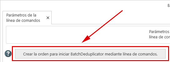 Generar parámetros de la línea de comandos