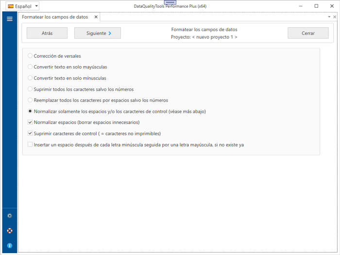 Formatear los campos de datos