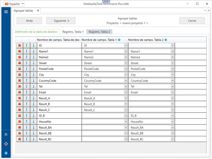 Agrupar tablas